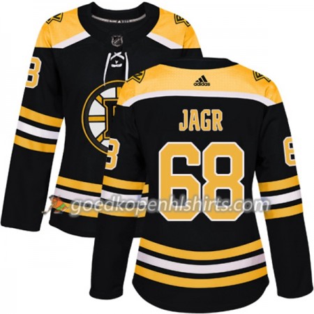 Boston Bruins Jaromir Jagr 68 Adidas 2017-2018 Zwart Authentic Shirt - Dames